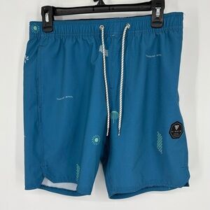 VISSLA Teal Swim Board Shorts